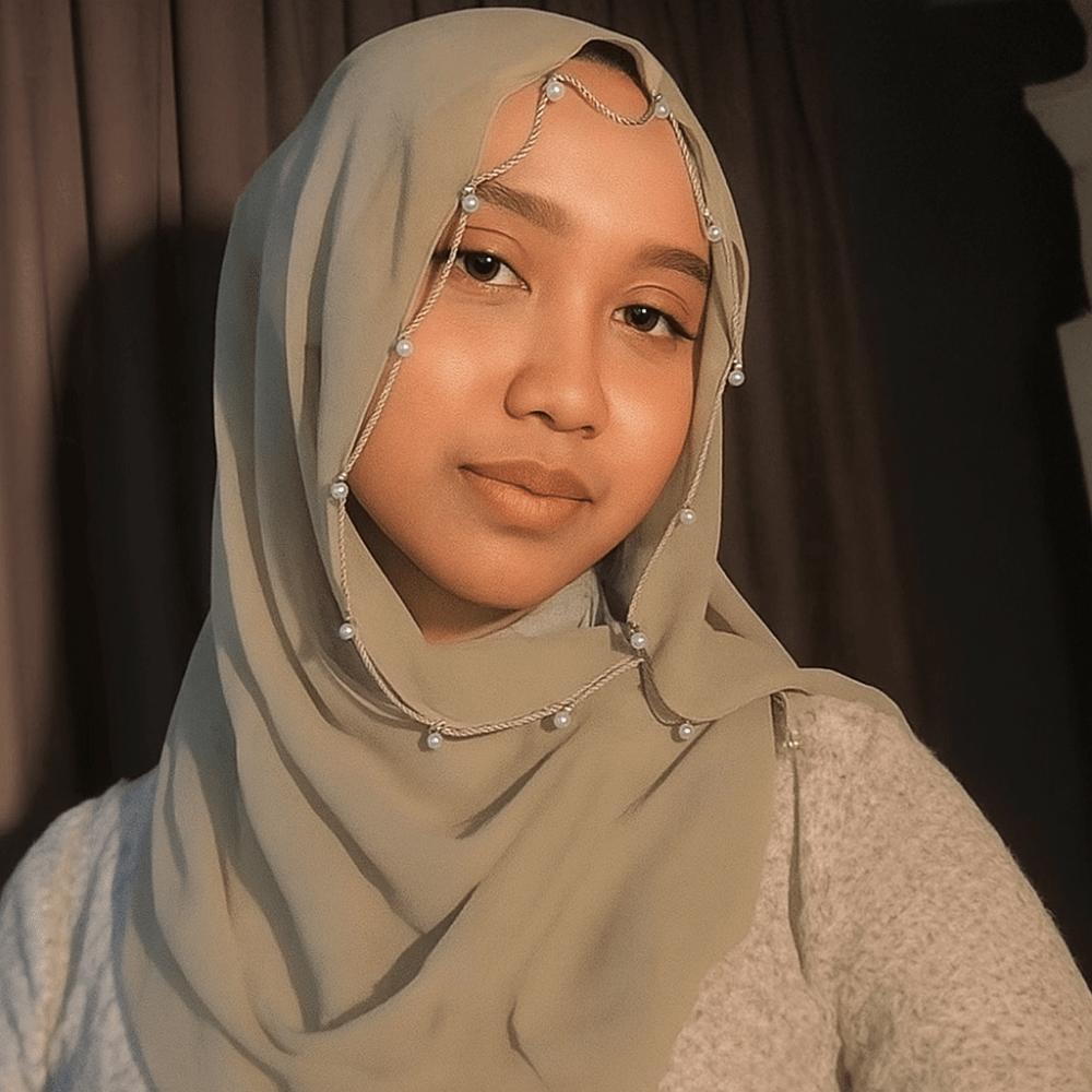 Chiffon Wraps Shawl Pearls Ethnic Style Scarf Luxury Malaysia Headscarf  Female