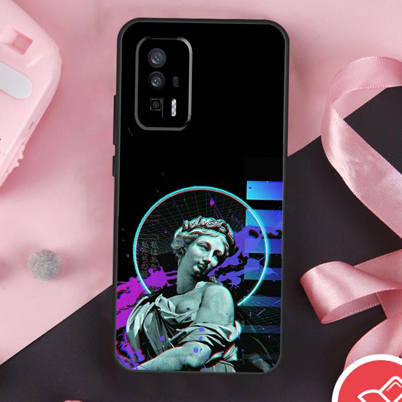Greek God Statue Face Case For POCO F6 X6 X3 X5 M6 Pro F3 F5 M5s Xiaomi 14 Ultra 13 12 Lite 11T 12T 13T Pro Cover