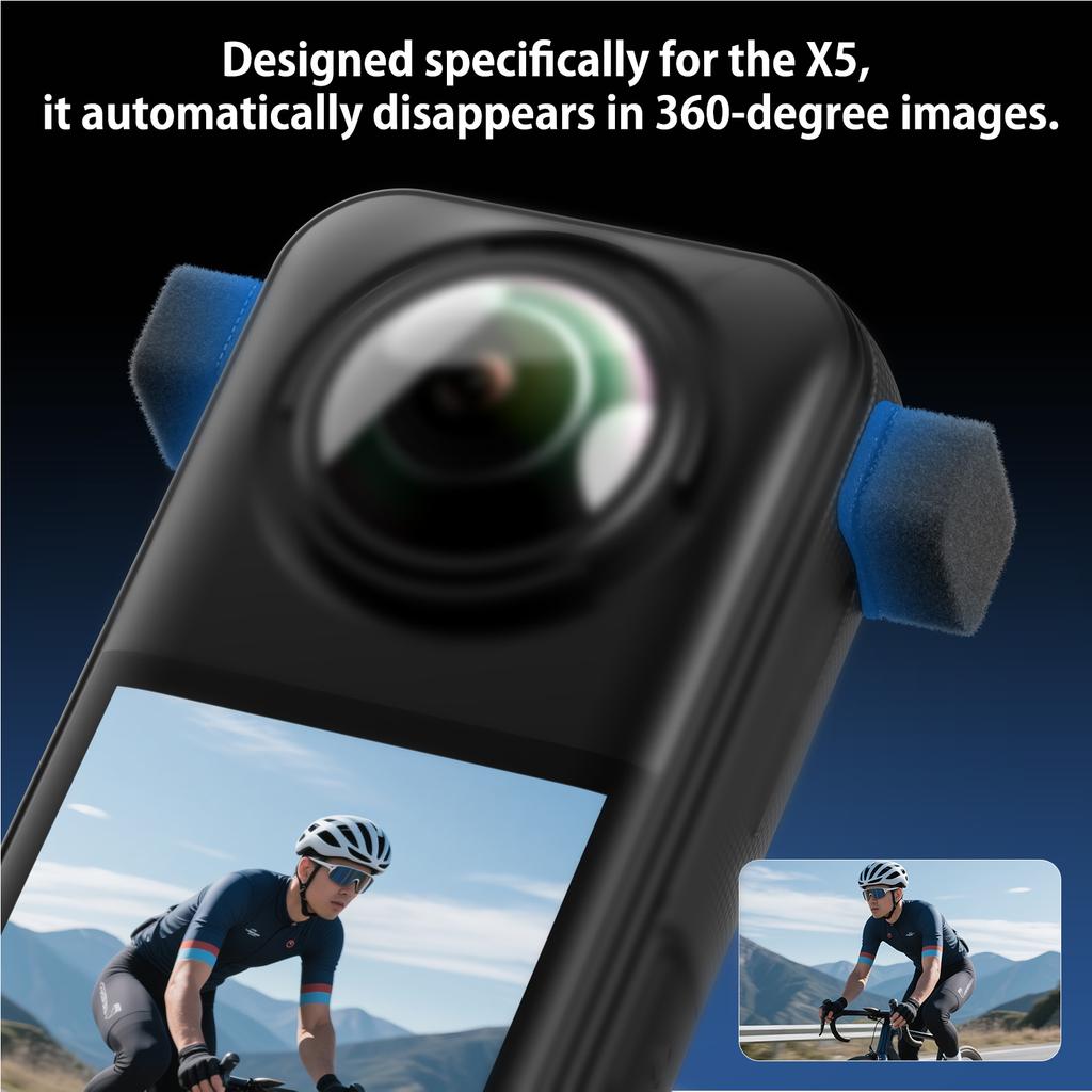Insta360 X5 Panoramik Aksiyon Kamerası için Mikrofon Rüzgarlığı Gürültü Azaltma Rüzgar Kılıfı Net Ses için