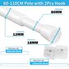 Shower Curtain Rods 40-150cm Spring Rod Tension Rod Extendable Curtain Pole No Drill Tension Poles for Clothes Windows Cupboard