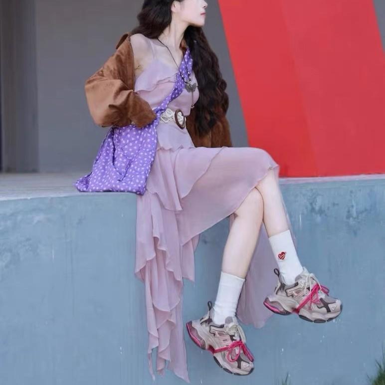 Casual shoes for women in autumn and winter of 2025 new vintage dad shoes with thick soles and sports shoes