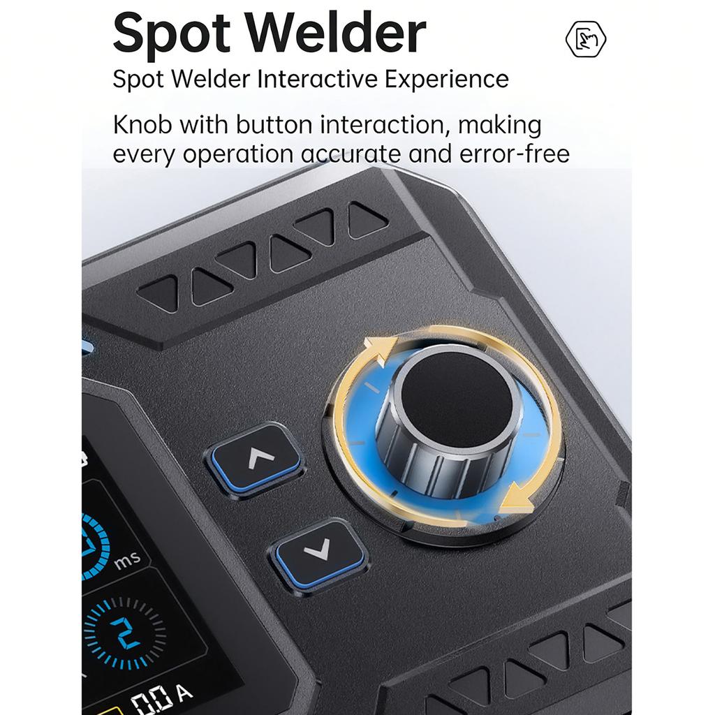 Spot Welder Battery Smart Welding Pen1200W Adjustable Output Double Pulse Brass Welding Pen Nib 2.4Inch LCD Screen for