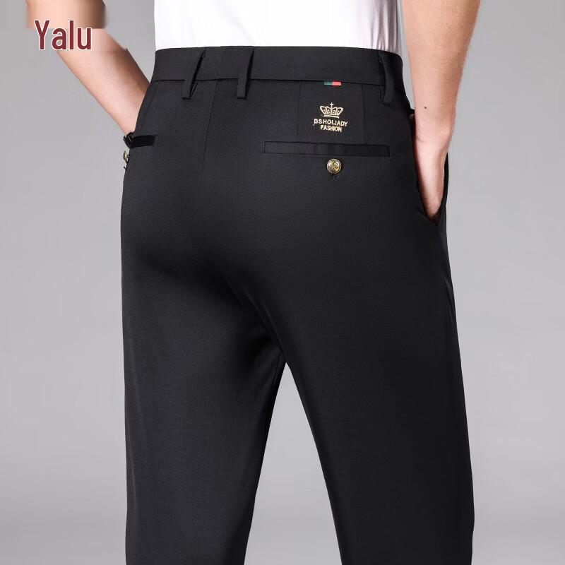 Yalu Men s Ice Silk Casual Dress Pants 32