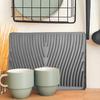 Silicone Non Slip Drying Mat with Drainage Lip for Kitchen Convenience