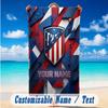 Beach Towel Custom Name Text, Quick Dry Large Towel For Beach HomeAtletico Madrid