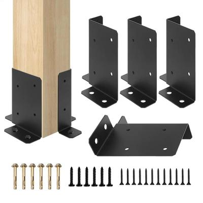 Support de Poteau Réglable Robuste Béton & Bois Support Universel pour Terrasse Porche Gazebo Clôture Boîte aux Lettres