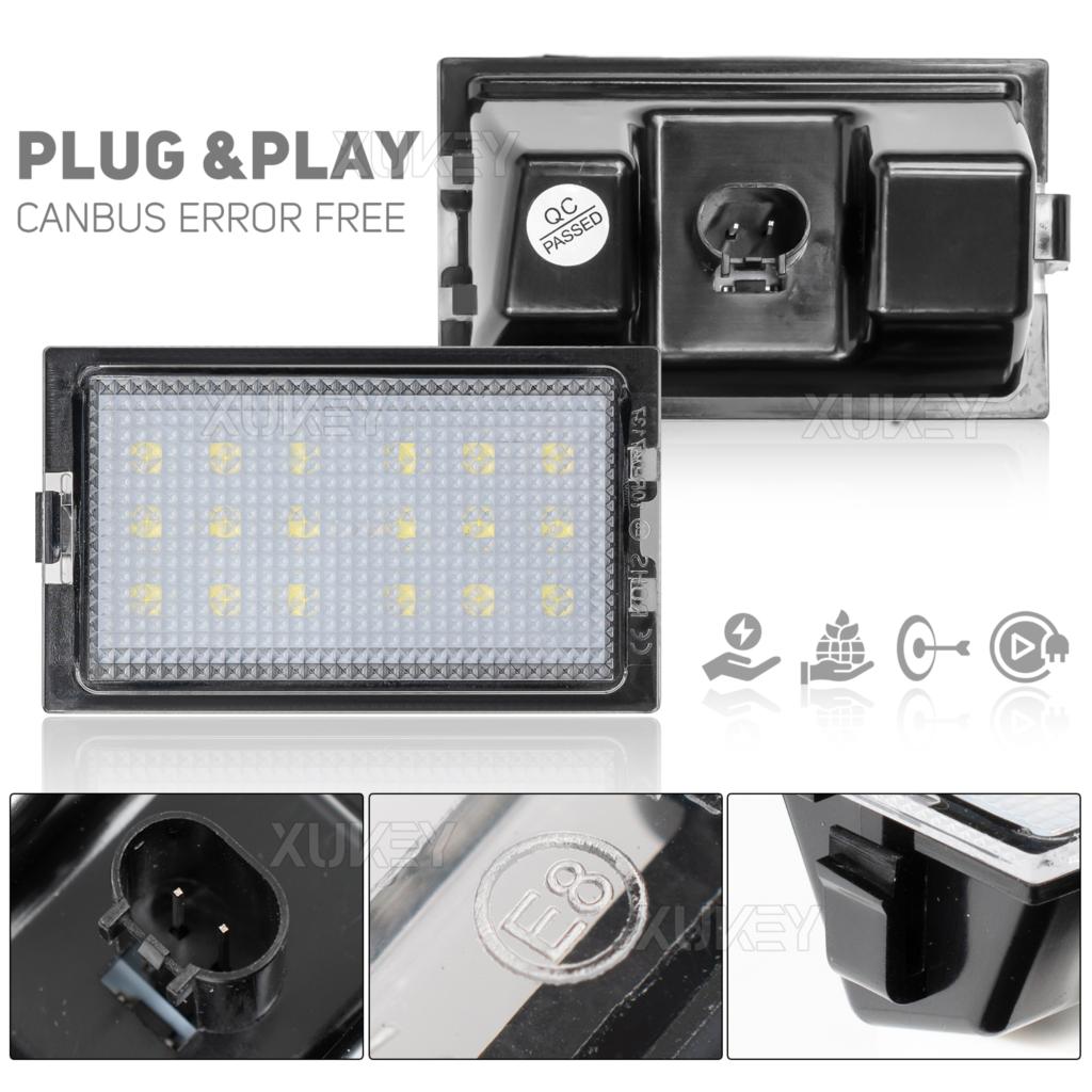 2pc Number Plate Lights LED Rear License Plate Lamp for Land Rover Discovery 3 05-09 Discovery 4 Freelander 2 Range Rover SportBack Up Lights 1