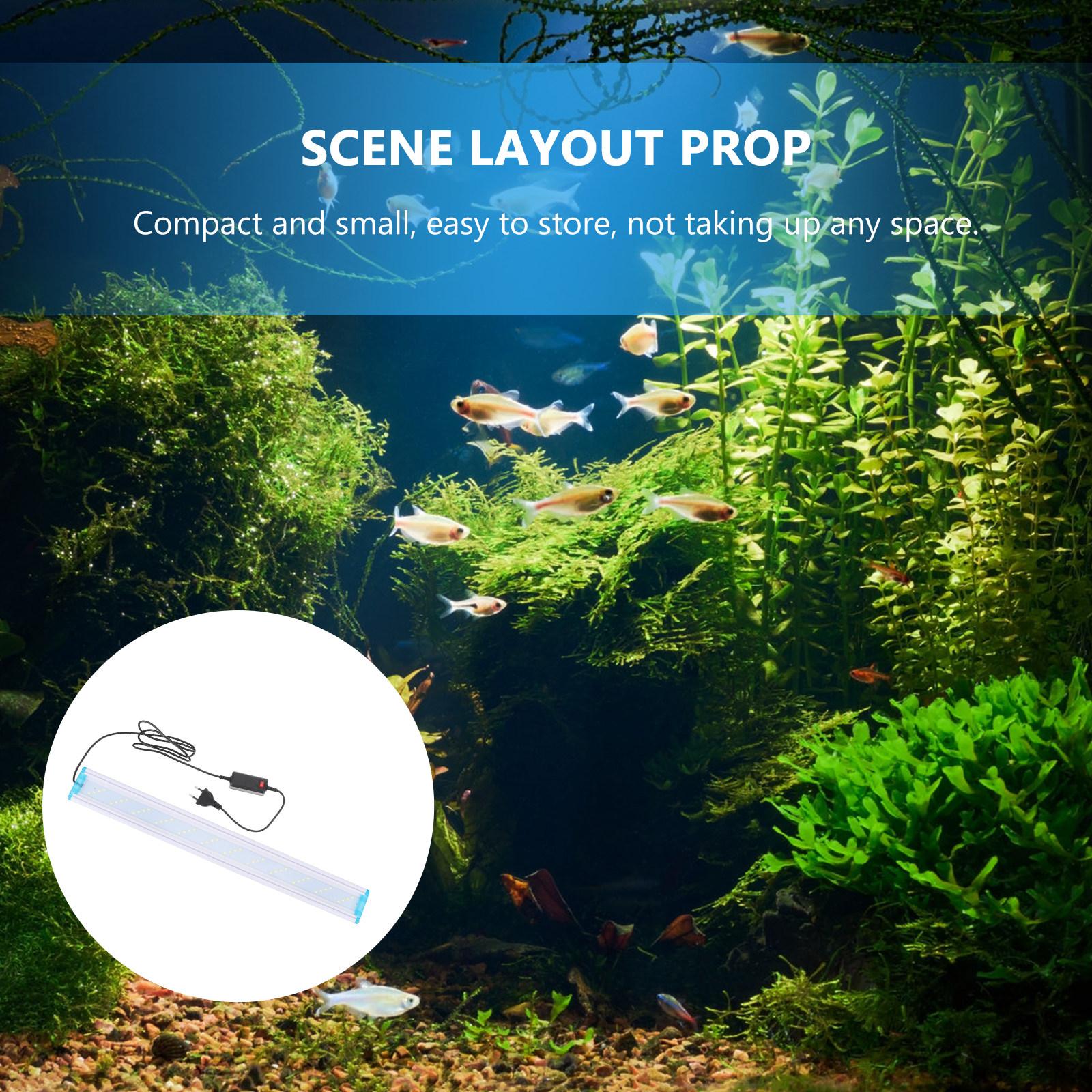 

1Pcs Professional Aquarium Lamp Ultra-Slim Body Output Power Saving Long Service Life Fish Tank LED Light Aquatic EU Plug