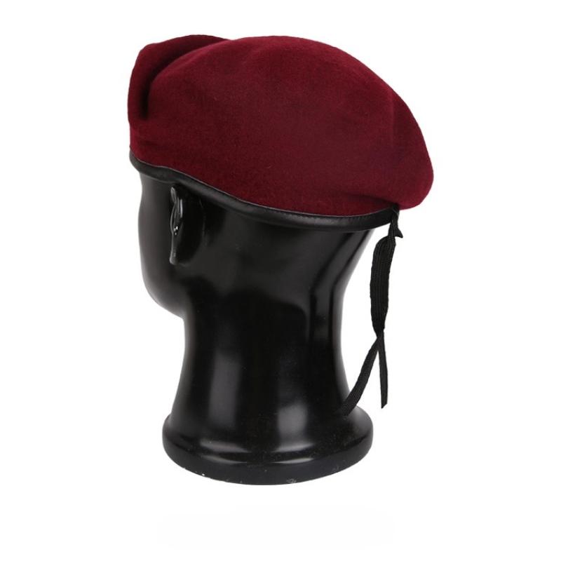 Big Size Xl 62Cm Us Army Special Forces Wool Black Red Colour Beret Hat Men Army Soldiers Navy Military Cap Women Painters Hats
