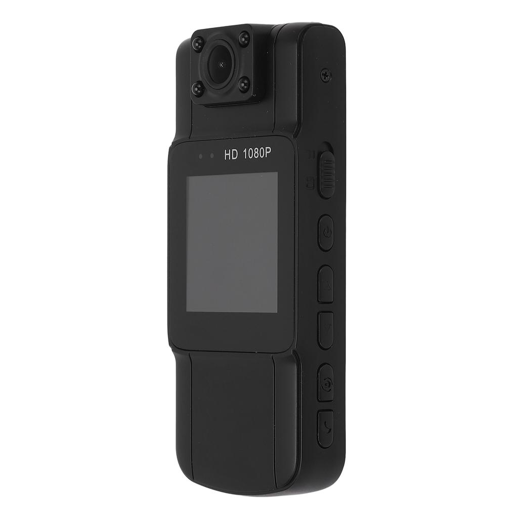 Mini Body Camera 1080P Infrared Night Vision Motion Detection 180 Degree Rotation Lens 1.54inch Display Body Worn Camera