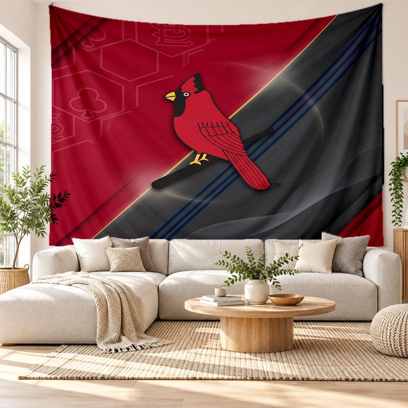 St. Louis Cardinals Wall Tapestry, Soft Fabric Wall Hanging, Decorative Backdrop For Bedroom Home Wall Art
