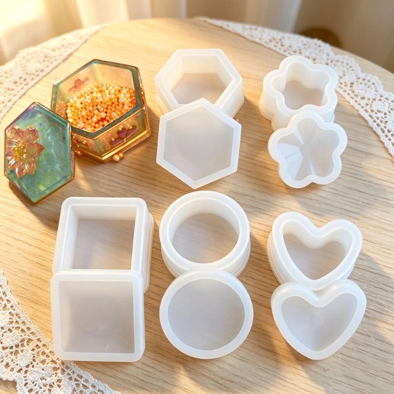 Practical Silicone Bowl Mold Handmade Crafting Molds Various Shape Silicone Texture for Resin Candle and Plaster