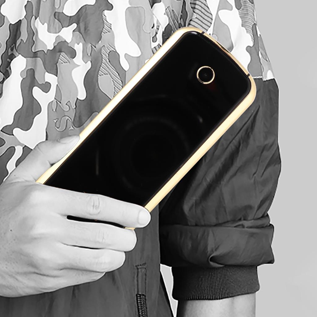 V03 Dual SIM Metal Mirror Small Screen Mobile Phone Mini Cell Phone