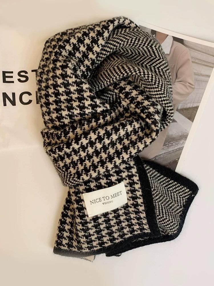 

Versatile selection Christmas scarf Women s winter atmosphere Red scarf New warm knitted shawl