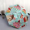 1pc Cupcake Pattern Automatic Folding Umbrella, 8-Rib Iron Frame, Casual Outdoor Accessory for Birthday Festival Gifts yy251128138