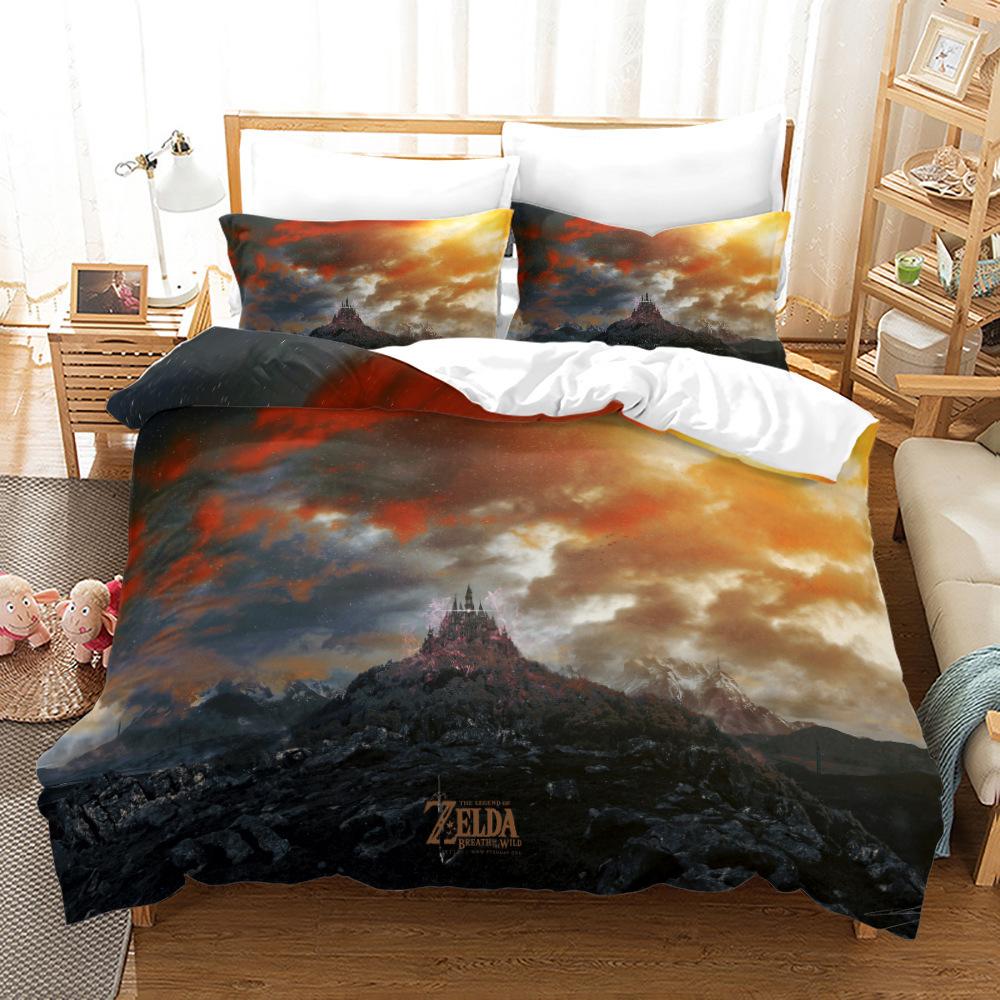 3D Digital Printing Three-Piece Quilt Cover Bedding The Legend Of Zelda