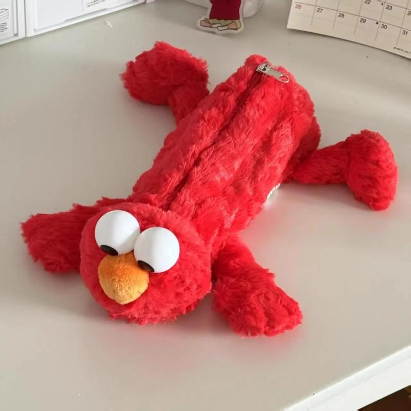 

Милый плюшевый пенал с красным пересмешником, студенческие канцелярские принадлежности, школьные принадлежности, кукла каваи, сумка для хранения Снова в школу , пенал