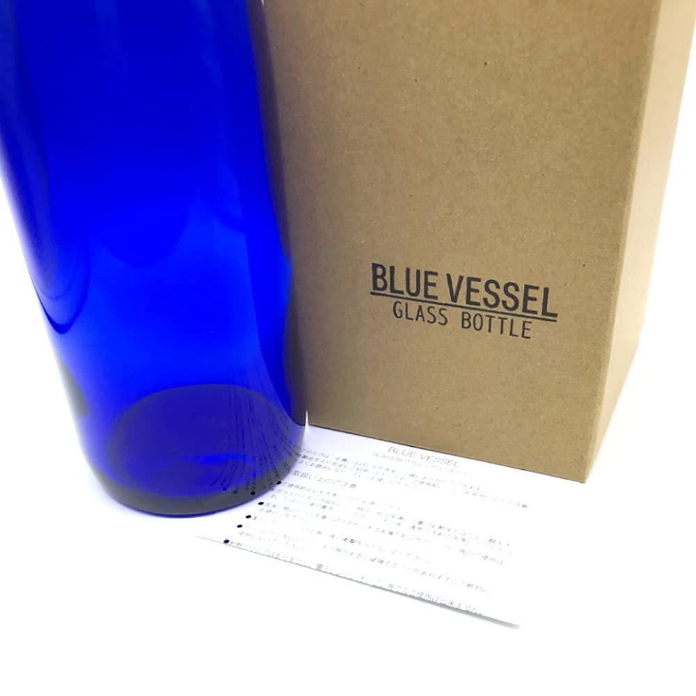 Blue Glass Water Bottle, 720ml, Set of 2, Storage and Refill Containers, Made In Japan, Blue Bottle GLASS BOTTLE SA720PGCB2