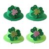StPatricks Day Green Top Hat Hair Clip Festival Irish National Day Costume Accessory Hat for Celebration and Parties