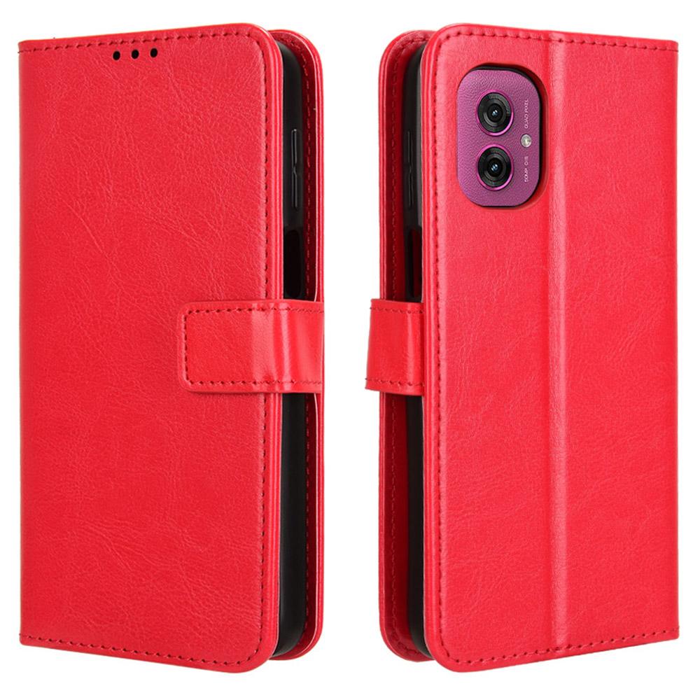 Etui dla Motorola Moto G55 5G Tekstura Crazy Horse Skóra PU Pokrowiec Portfel na Telefon