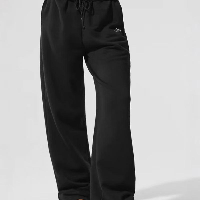 

Alo2025 Autumn Retro Sweatshirt & Versatile Wide-Leg Sweatpants for Couples 3XL чёрный