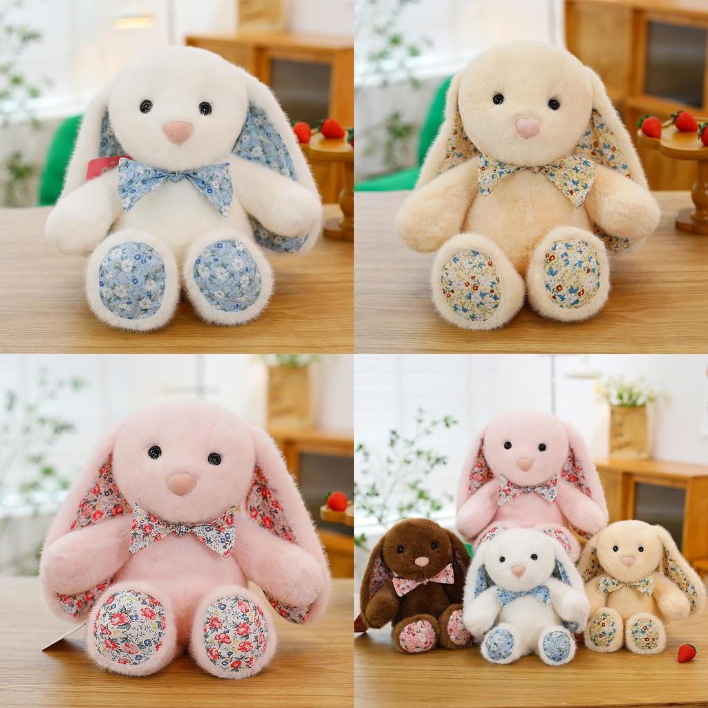 Cute Floral Design Cartoon Rabbit Plush Doll Toy For Children Kids Gift
