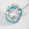 Cross Border Bohemian Style Imitation Turquoise Bead Shell Bracelet Vacation Style Letter Imitation Pearl Bracelet Set
