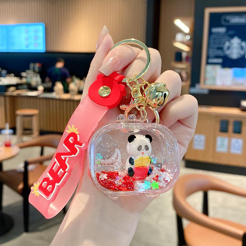 

Национальный тренд Акриловый брелок-подвеска с пандой и зыбучим песком - Милая плавающая фигурка Individual Packaging