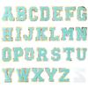 26Pcs/Set 6cm English Letter Patches Gold Edged Chenille Patches Iron On Stickers For DIY Crafts Clothing Hat Bag Decoration