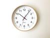 KATOMOKU plywood clock, natural, size 4, km-61NARC, wall clock with continuous second hand, 30.4cm diameter (radio-controlled clock)