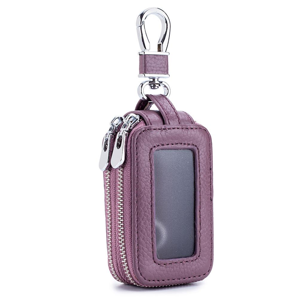 Doppelschichtige Autoschlüsseltasche Guangzhou Direktverkauf, multifunktionaler Reißverschluss, Unisex-Schlüsseltasche weich