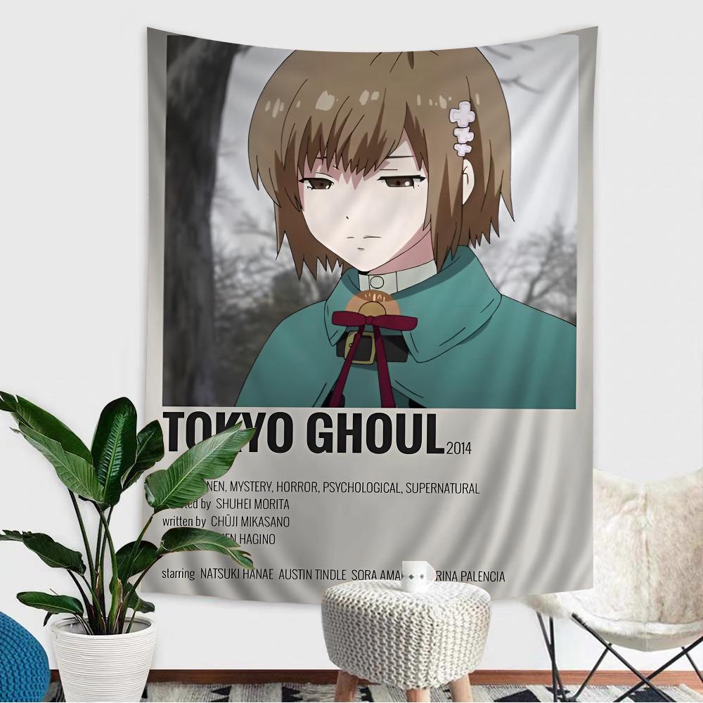 Tokyo Ghoul Cartoon Tapestry Hippie Flower Wall Carpets Dorm Decor Art Home Decor