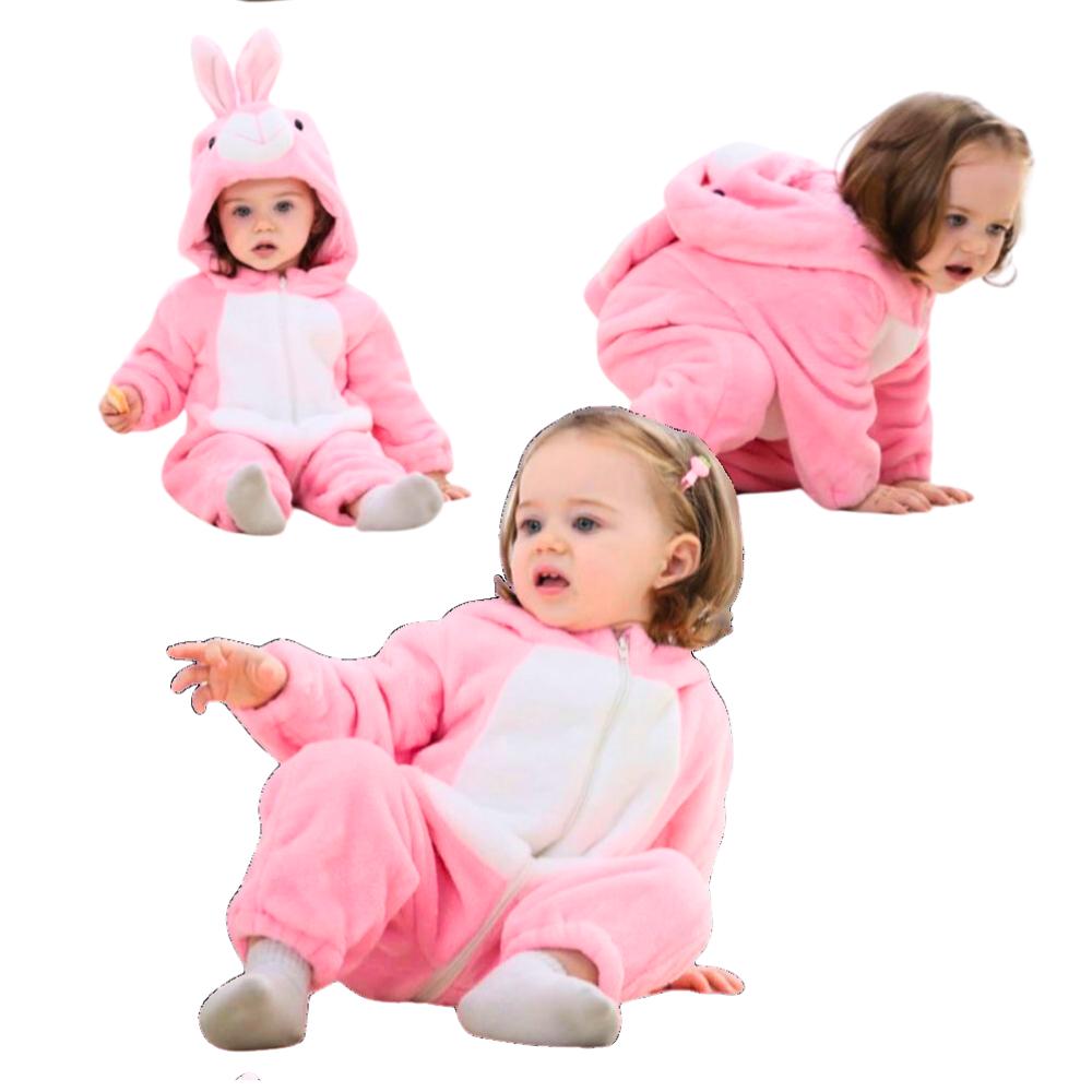 Piżama Onesie Przebranie Śpiochy Różowy Króliczek Niemowlę 100: 85-90 Cm