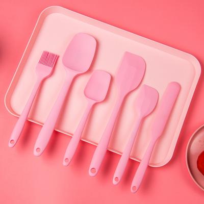Juego de 6 espátulas para hornear alimentos, de silicona antiadherentes, de grado alimenticio, para hornear, cocinar, mezclar y raspar, multifuncionales
