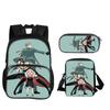 3pcs Set Knapsack for Boys Girls Best Gift Regretevator Gnarpy Child School With Lunch Box Pencil Bags School Pupil Bags