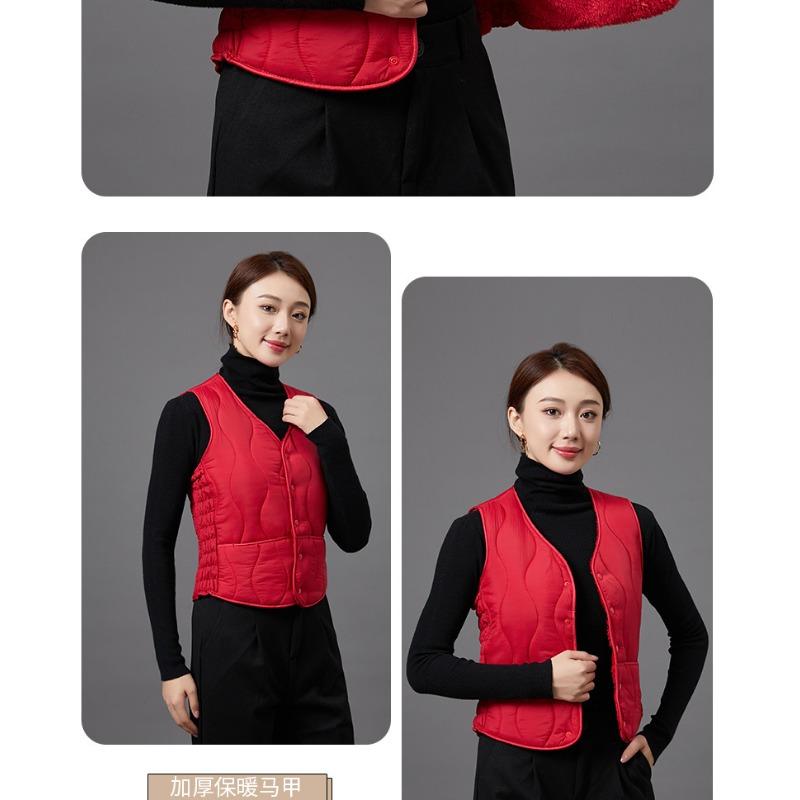 Women V Neck Sleeveless Fitted Padded Vest Winter Warm Elegant Casual