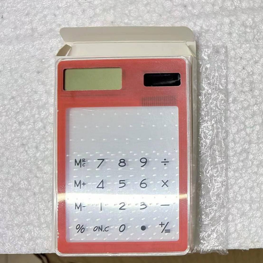 

Прозрачный сенсорный калькулятор на солнечной батарее с логотипом на заказ для подарков студентам и бизнесу