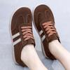 Women's Shoes Retro Suede Casual Shoes Lace-Up Flats Breathable Hollow Out Sneakers for Women Ight Walking Flats Training Shoes