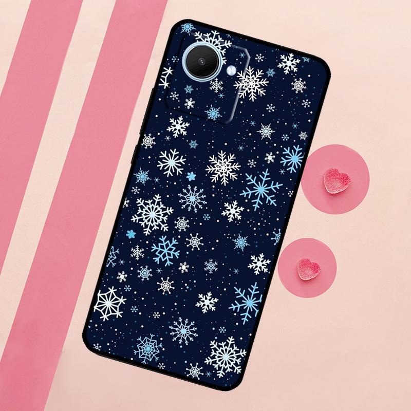 Snow Snowflake Winter For Realme C67 C75 C63 C61 C71 C55 C51 C65 C53 10 11 12 13 14 15 Pro Plus GT6 GT7 Pro Case