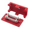 100A Bus Bar Heavy Duty Power Distribution Block Busbar Box Module With 12XM4 M6 Terminal Studs For Car RV Boat Red Replacement