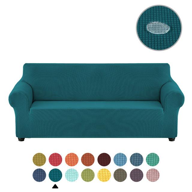 Water Resist Dust Resist Fleece Solid Color Sectional Sofa Covers For Living Room Elastic Stretch L Shape Need Buy 2pieces