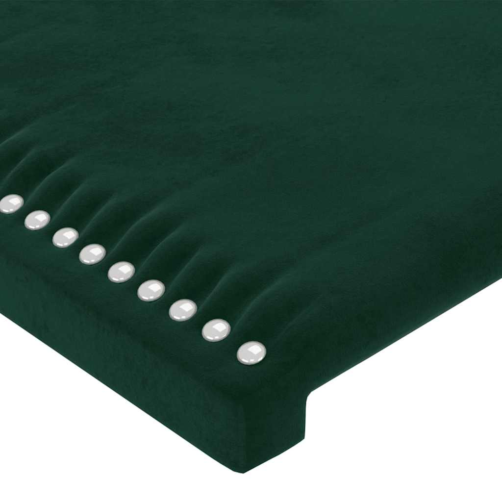 Vidaxl Bed Headboards, 4 Pcs, Dark Green, 100X5X78/88Cm, Velvet