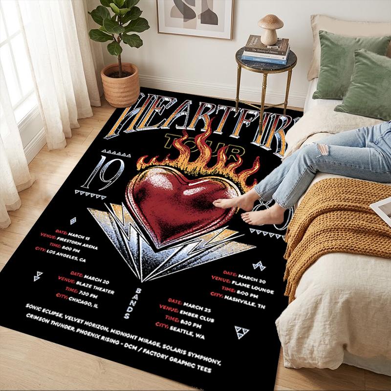 Heartfire Tour Living Room Nonslip Area Rug Soft Carpet For Bedroom Game Playroom Sofa Office Home Decor Doormat Christmas Gift C926679