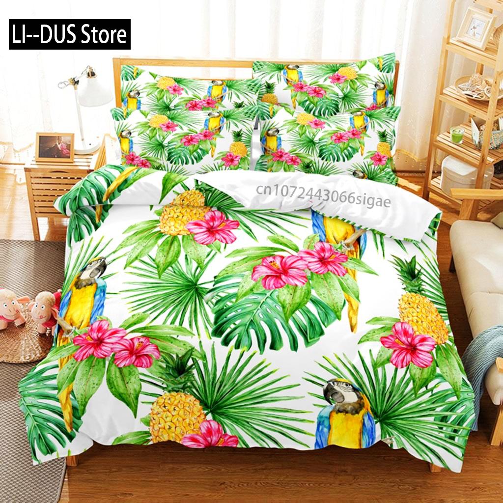 Banana Leaves Bedding Set Duvet Cover Set 3d Bedding Digital Printing Queen Size Bedding Set Fashion Design