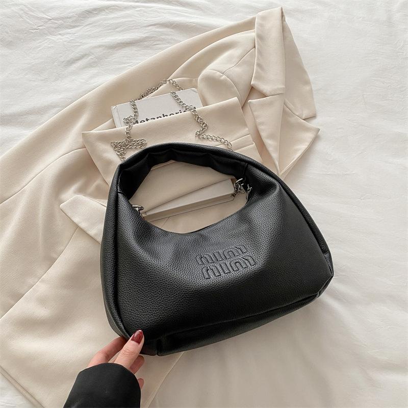 

Сумка женская из искусственной кожи однотонная повседневная европейская и американская ретро текстура сумка на плечо нишевый дизайн простая и универсальная сумка-мессенджер