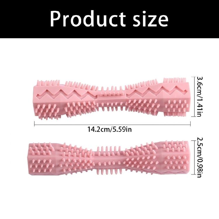 Dog Chew Bone Rubber Chewproof Toy For Dental Care Aggressive Chewers Interactive Teeth Cleaning Textures