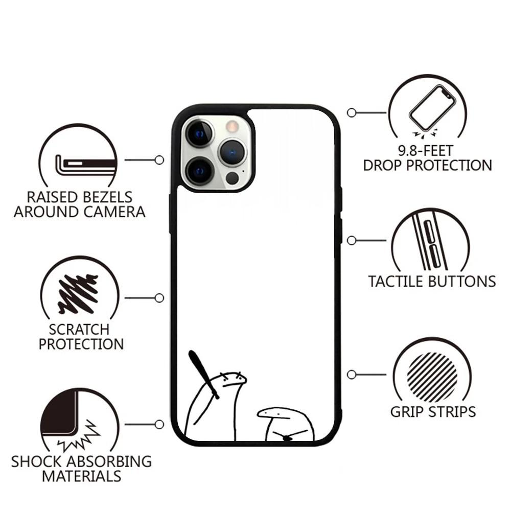 F-Flork Cute Funny Meme Phone Case For iPhone 15,14,13,12,11,Plus,Pro,Max Mini Magsafe Magnetic Wireless Charging