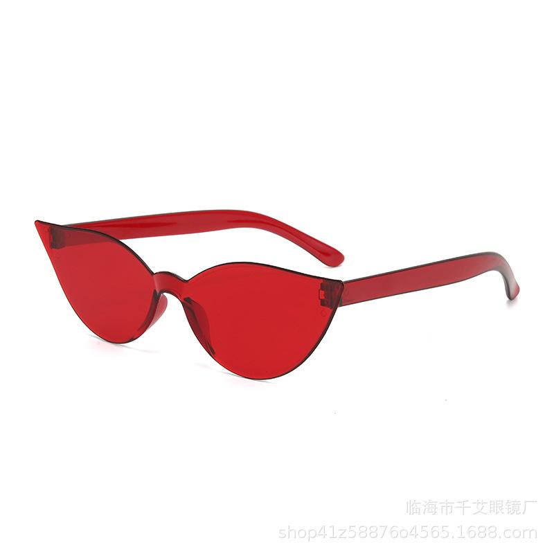 Fashion Cat Eye Sunglasses Candy Color Ultra Y2K Future Individualized Sun Shade Eyeglasses Anti UV400 Driving Shades Female