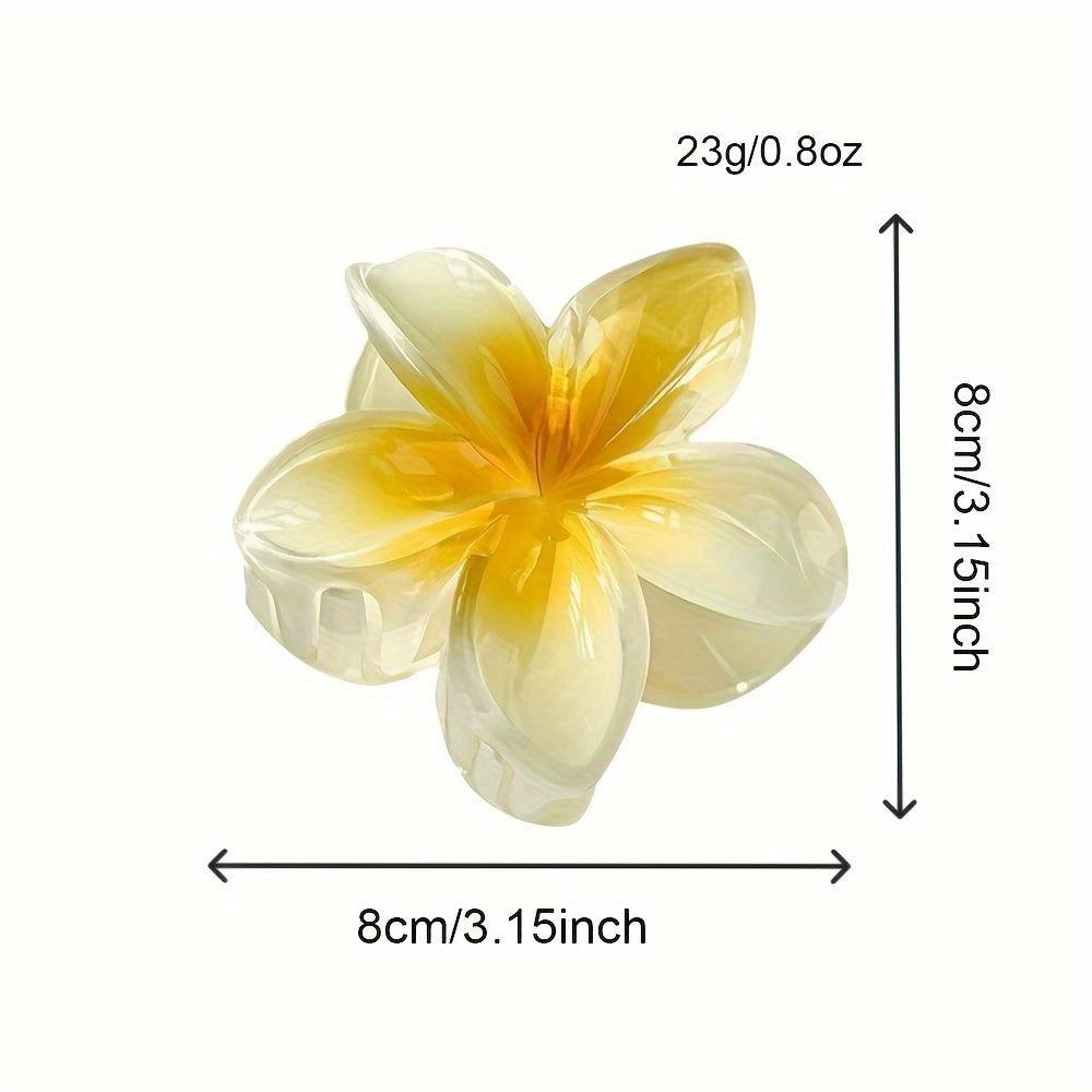 One Large and Two Small, Gradient Color Flower Hair Clip, Summer Fashion Casual Style Hair Accessory Perfect for Outings