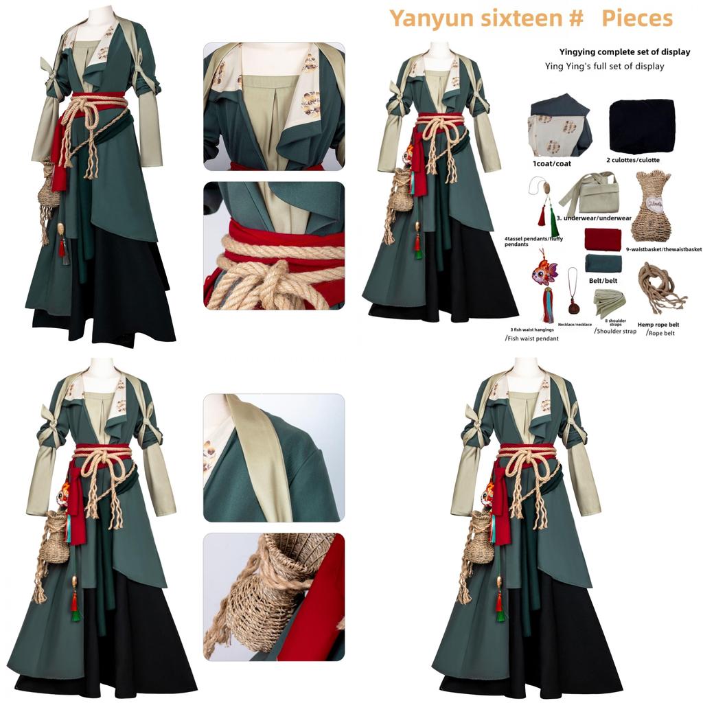 Retro Chinese Cosplay Outfit Anime Convention Attire Polyester Blend Artistic Role Play Costume